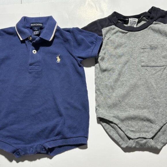 Bundle of Baby Boys Clothes 6 - 12 M, Shirt, Pants, Hoodie, 2 One Piece - Picture 2 of 4